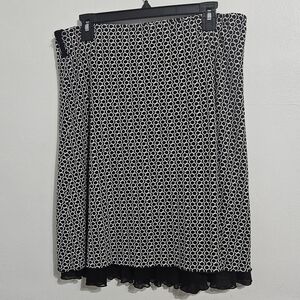 Y2K Vintage Double Layer Geometric Skirt. Size L